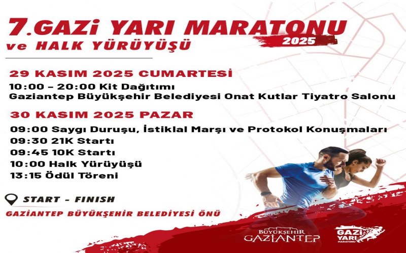 7. Gazi Yarı Maratonu ve Halk Yürüyüşü İçin Geri Sayım Başladı